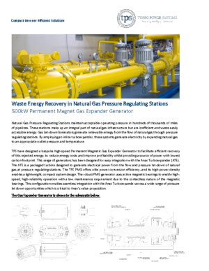 Gas Expander Generator Datasheet